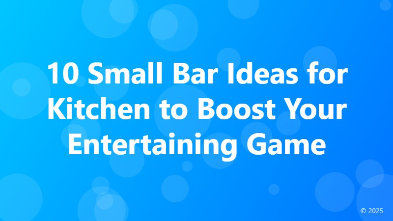 10 Small Bar Ideas for Kitchen to Boost Your Entertaining Game