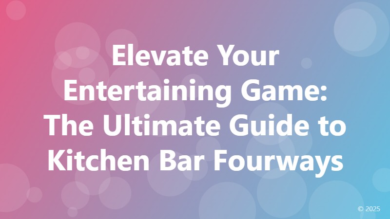 Elevate Your Entertaining Game: The Ultimate Guide to Kitchen Bar Fourways