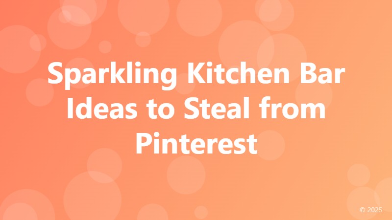 Sparkling Kitchen Bar Ideas to Steal from Pinterest